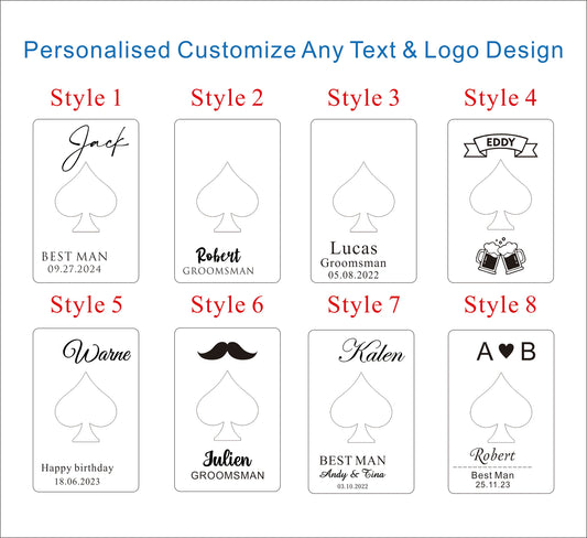 Personalized Ace Of Spades Bottle Opener Birthday Gift Custom Portable Opener Wedding Favors Best Man Groom Gift Groomsman Gifts