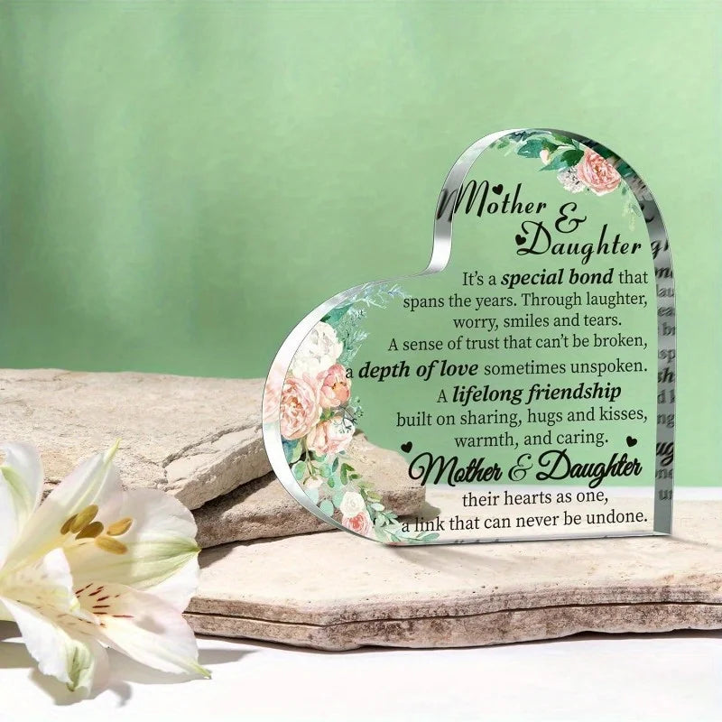Mom Gifts (Daughters/Son): Mother’s Day/Birthday Ideas, “Best Mom Ever” Acrylic Keepsake.