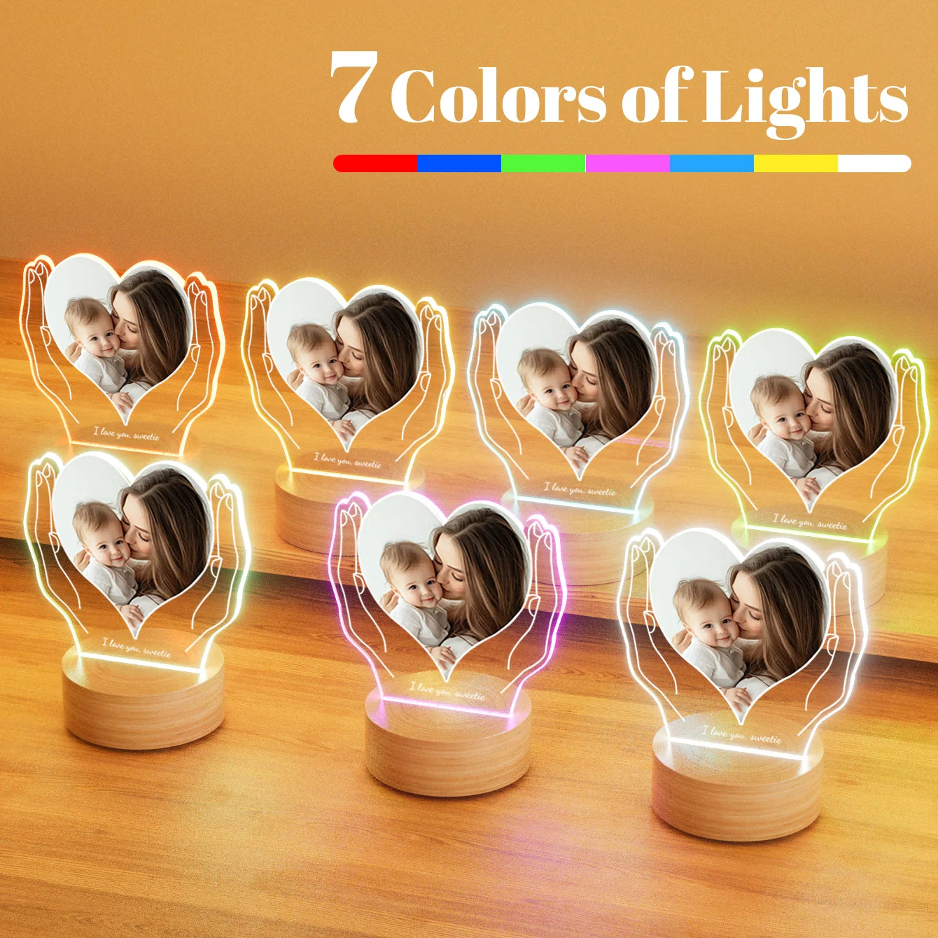 Personalized Valentine's Day Gift For Him (Her), Custom Acrylic Plaque With Photo, Custom Night Light Photo Frame, Suitable For